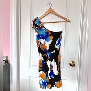 One shoulder printed dress - perfect for formal spring occasion